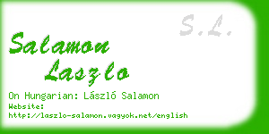 salamon laszlo business card