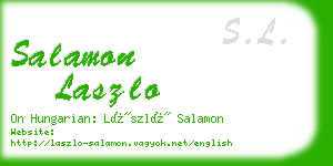 salamon laszlo business card